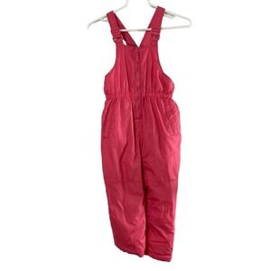 Pink Platinum Girls 1 Piece Insulated Ski & Snow Bib Overall Pink Size 5/6